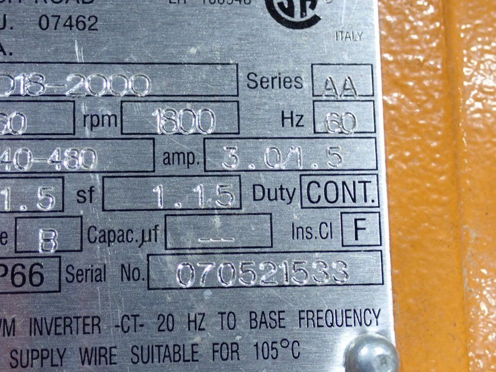 Metalfab Inc 1.5 Electrical Vibrator - Cd18-2000