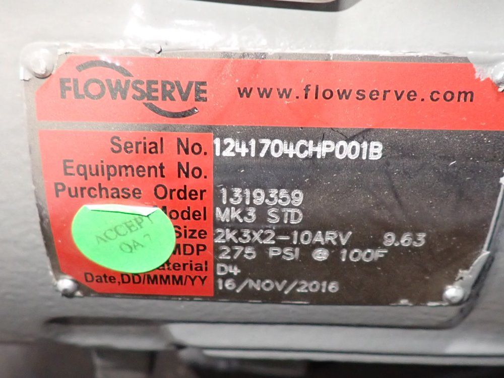 Flowserve Mk3 Std Pump - Mk3 Std