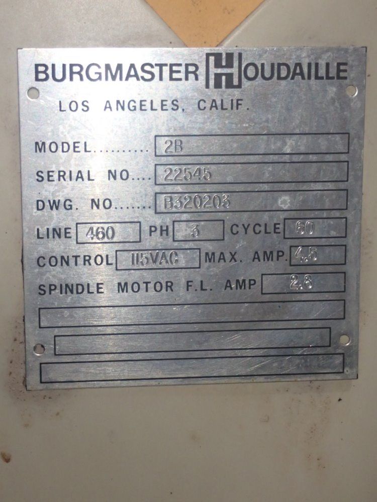 Burgmaster 25" Throat 2b Turret Drill - 2b