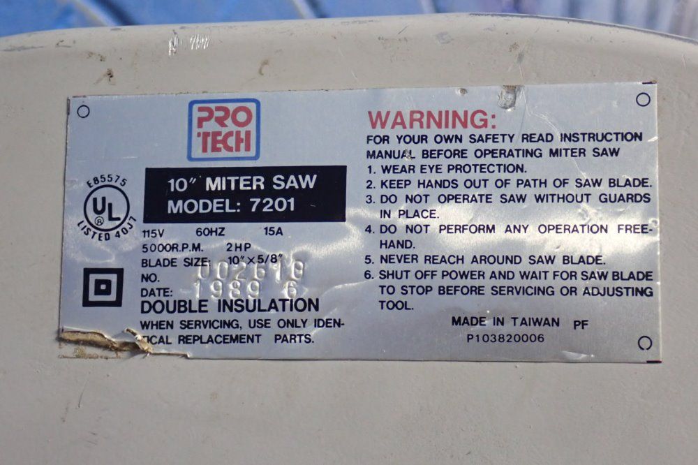 Protech 10" Blade Miter Saw - 7201