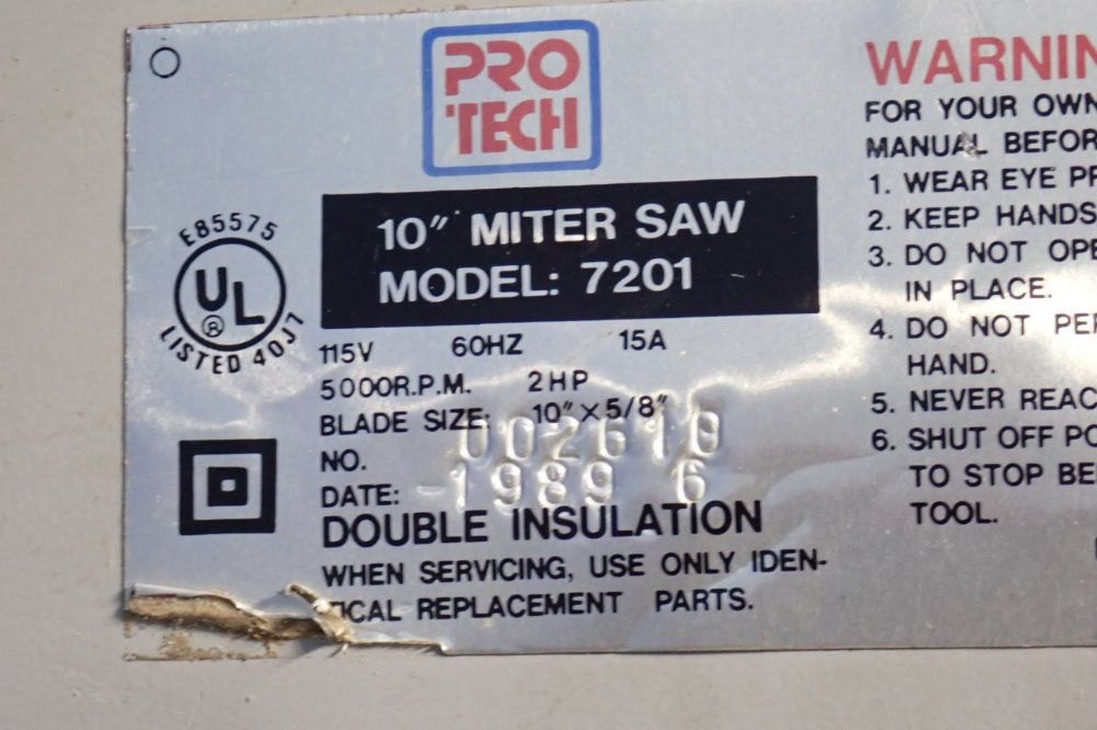 Protech 10" Blade Miter Saw - 7201