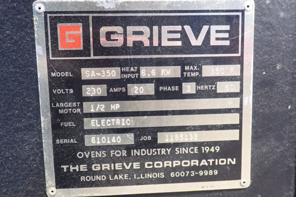 Grieve 350 F Oven - Sa-350