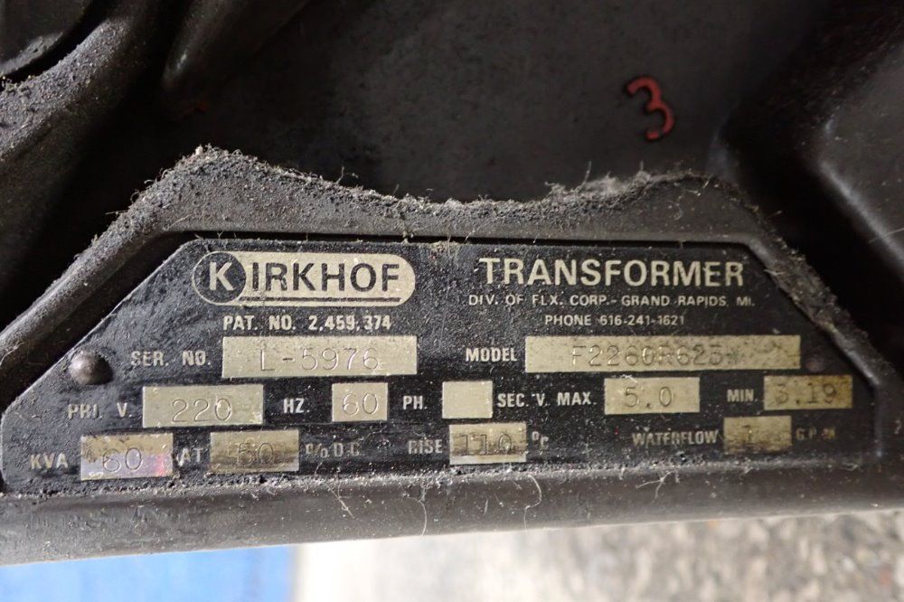 Kirkhof 60 Kva Welding Transformer