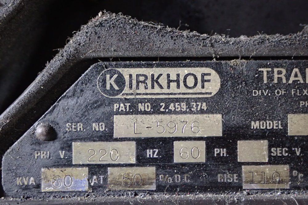 Kirkhof 60 Kva Welding Transformer