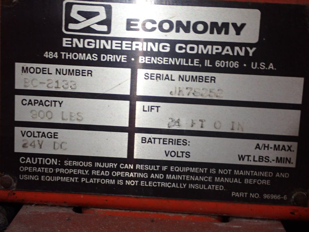 Economy 900 Lbs Barecat/bc-2133 Scissor Lift - Barecat/bc-2133