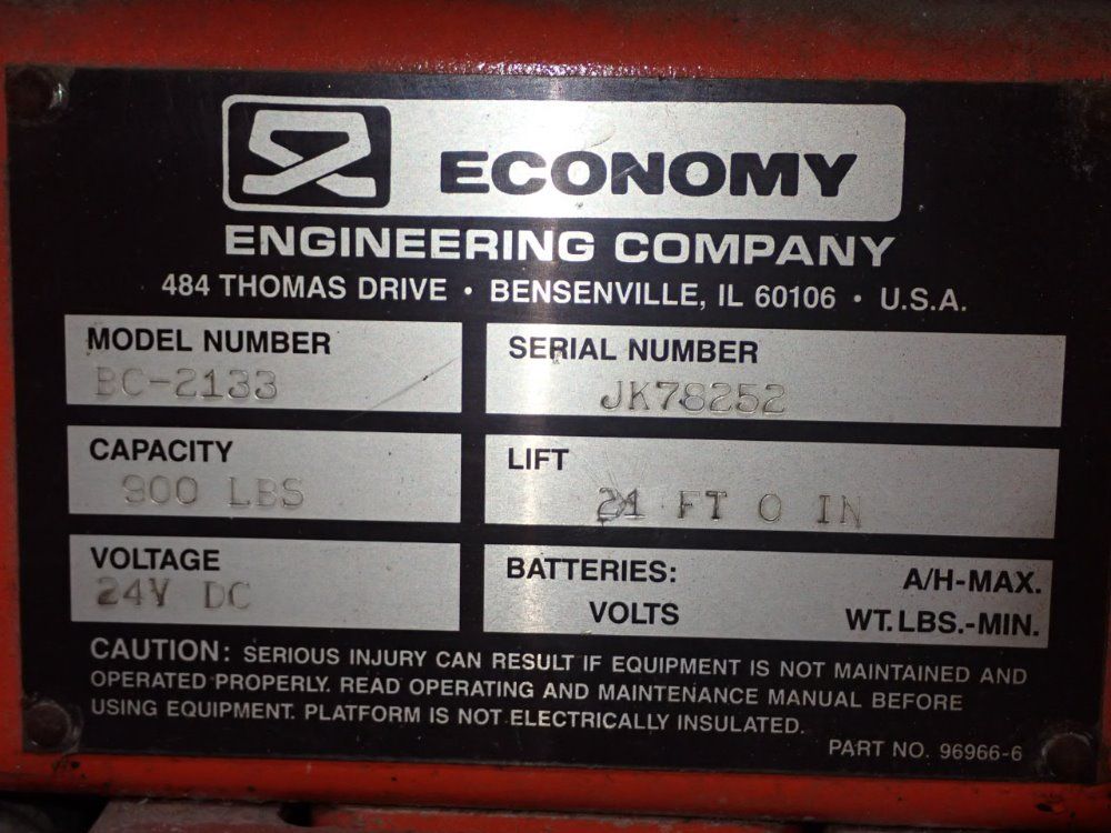 Economy 900 Lbs Barecat/bc-2133 Scissor Lift - Barecat/bc-2133