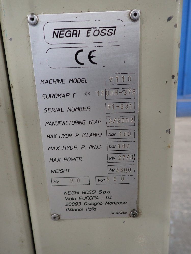 Negri Bossi Injection Molder - V110