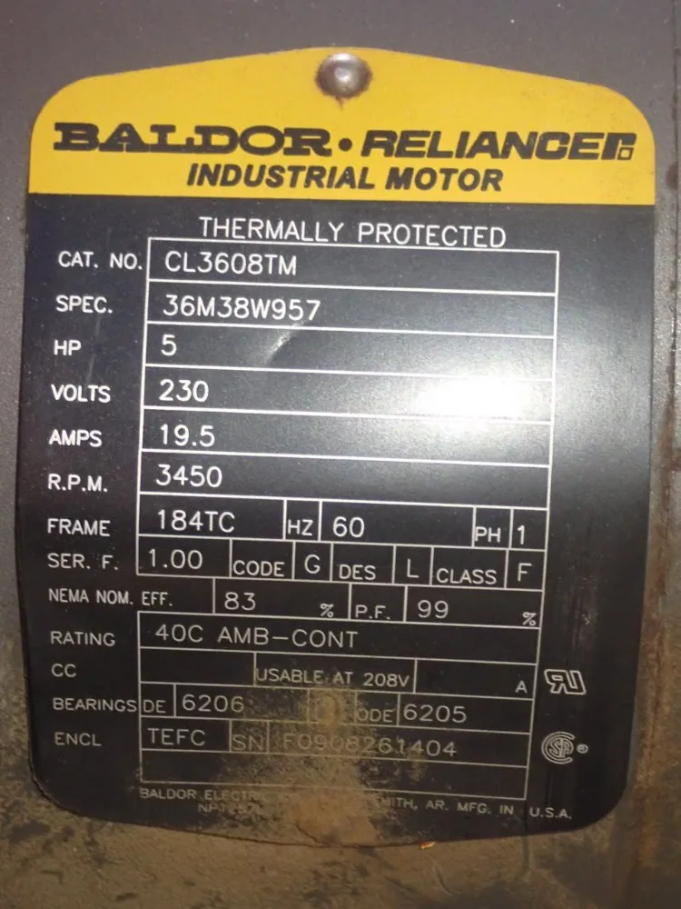 Oneida Air System 5 Hp Cyclone Dust Collector