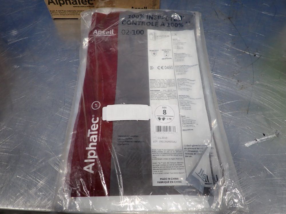 Alphatec Size 8 Chemical Resistant Gloves - 02-100