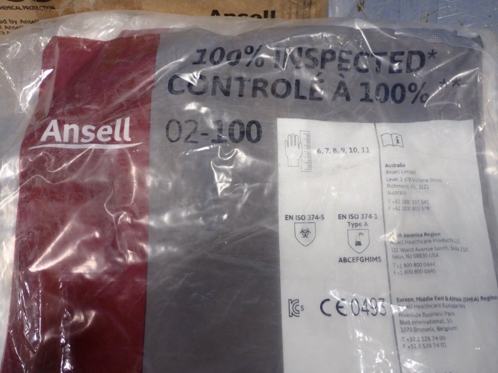 Alphatec Size 8 Chemical Resistant Gloves - 02-100