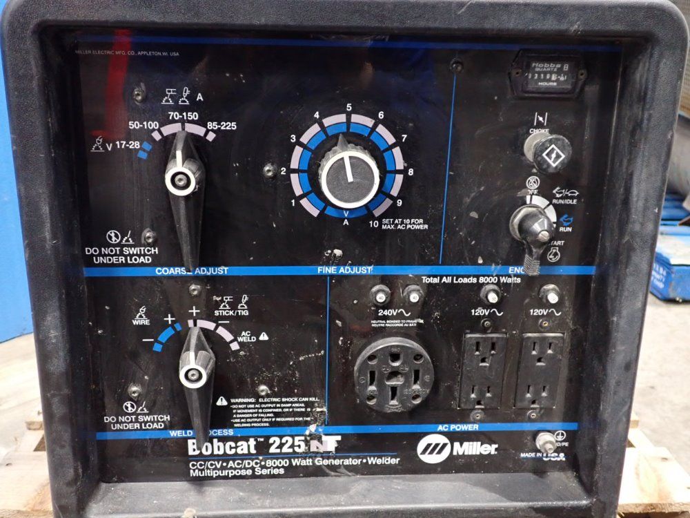 Miller 25v/225a Generator Welder - Bobcat 225