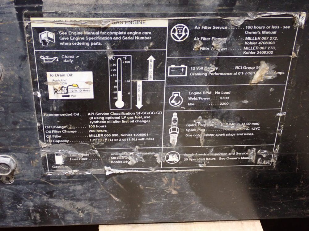 Miller 25v/225a Generator Welder - Bobcat 225