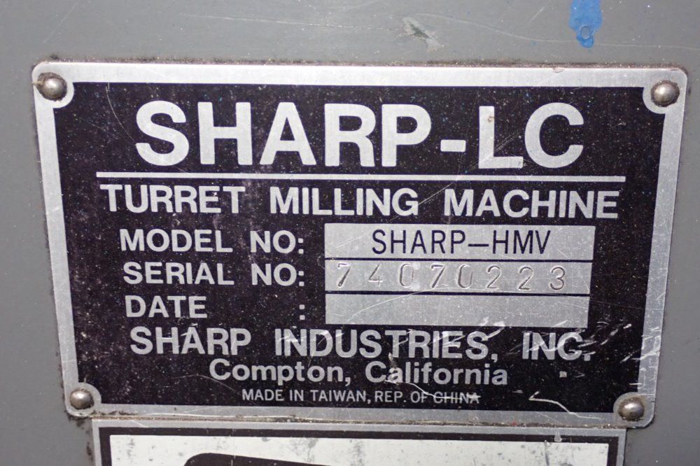 Sharp 49" X 9" Sharp-hmw Vertical Mill - Sharp-hmw
