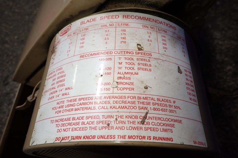 Kalamazoo 19" X 9 1/2" H9aw Horizontal Band Saw - H9aw