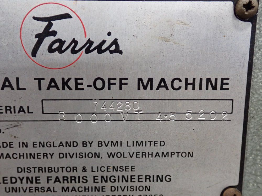 Farris 744280 Universal Take Off Machine - 3000vt