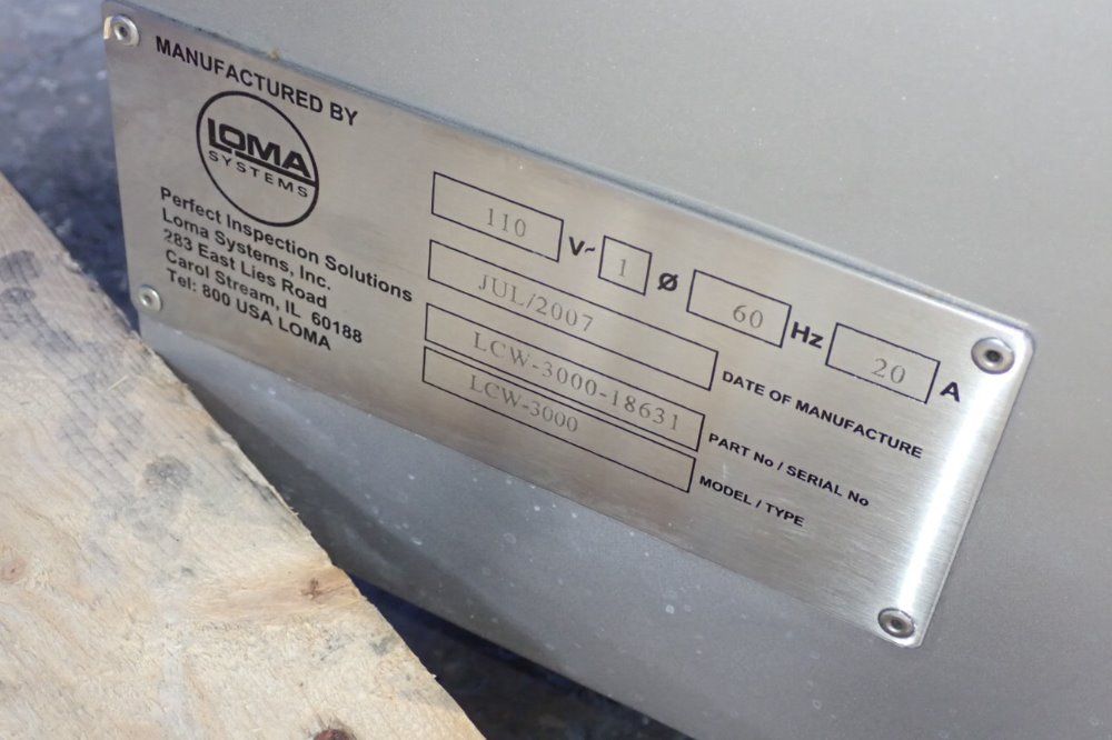 Loma 55" X 6" Check Weigher - Lcw-3000