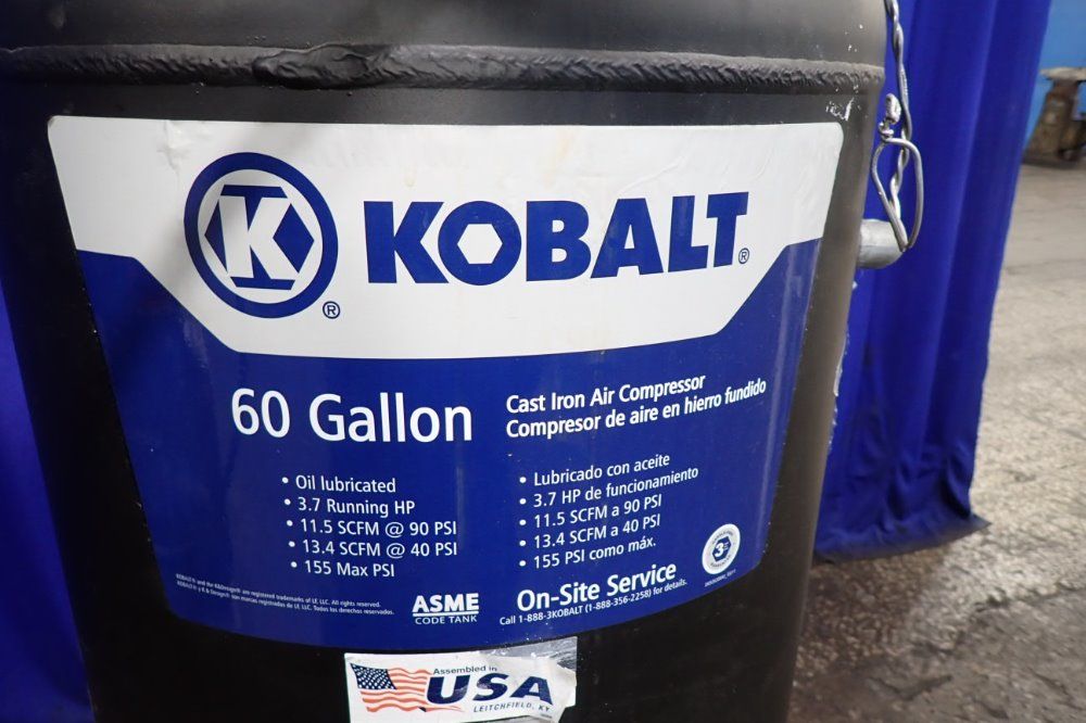 Kobalt 60 Gallons/3.7 Hp Air Compressor - Vt636200aj