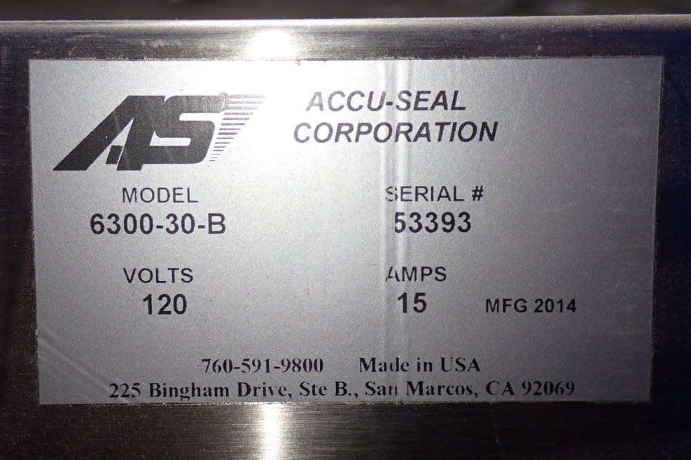 Accu-seal 6300-30-b Impulse Sealer - 6300-30-b