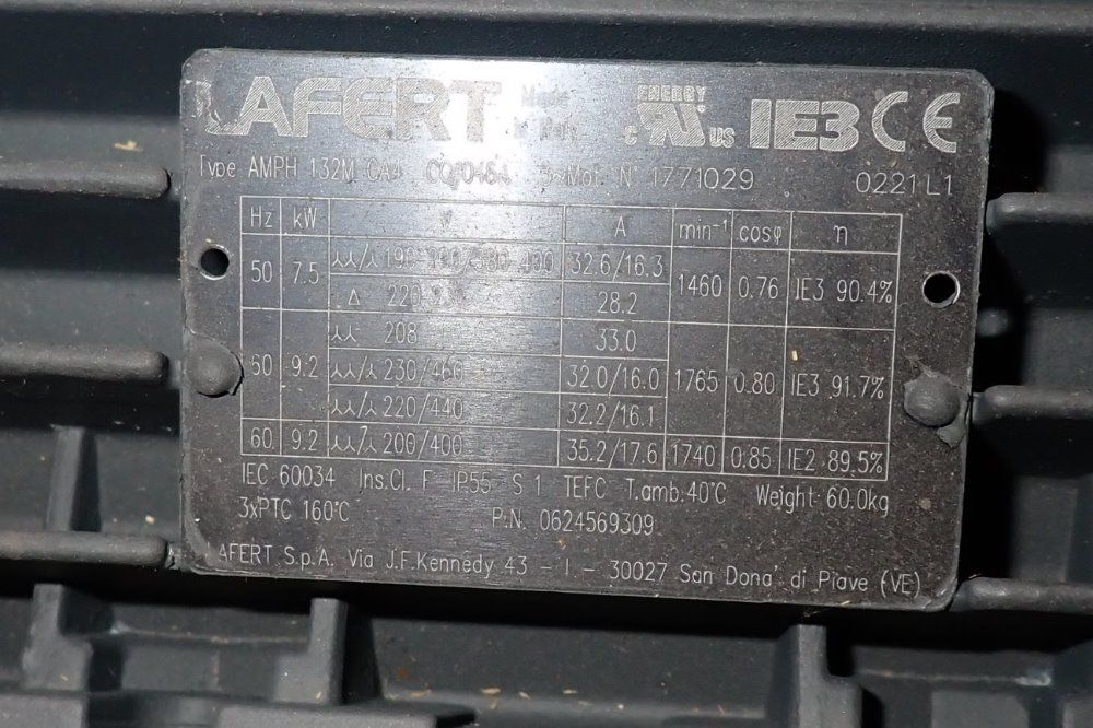 Busch/lafert 9.2 Kw Ra 0305 D 503 Vacuum Pump - Ra 0305 D 503