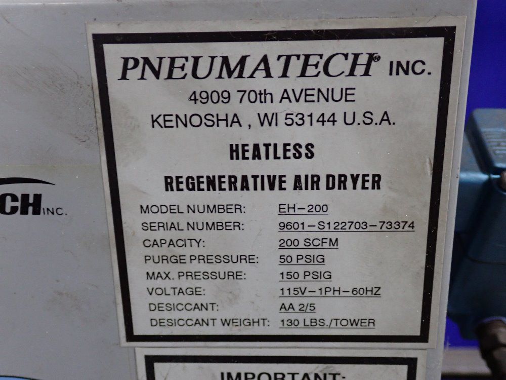 Pneumatech Air Dryer - Eh-200