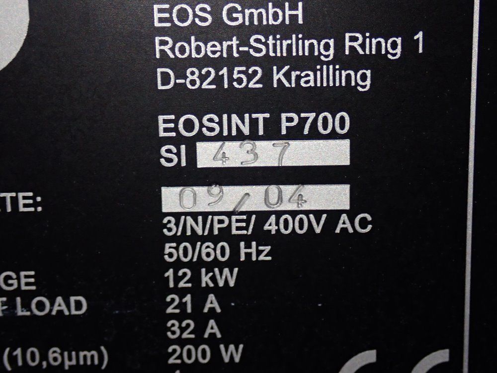 Eos 3d Printer - Eosint P700