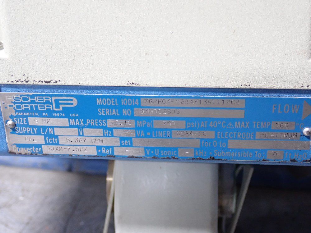 Fisher Porter Flow Gauge - I0d1476ph04pm-29 Ay13a1112c2