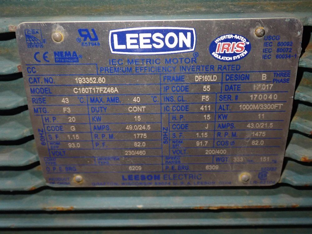 J.a. Becker 20 Hp Air Compressor - Svc 450/350n