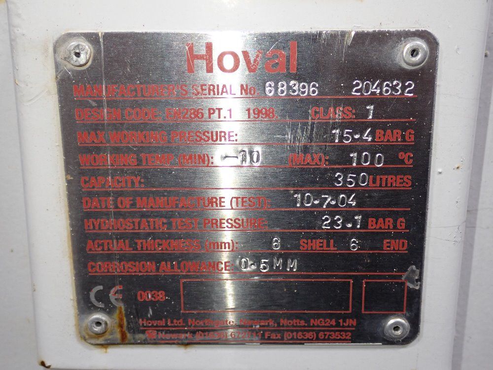 Hoval/cgi 350 Litres Air Tank