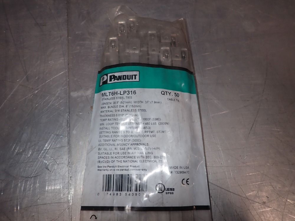 Panduit 20.5x31 Metal Cable Tie - Mlt6h-p316
