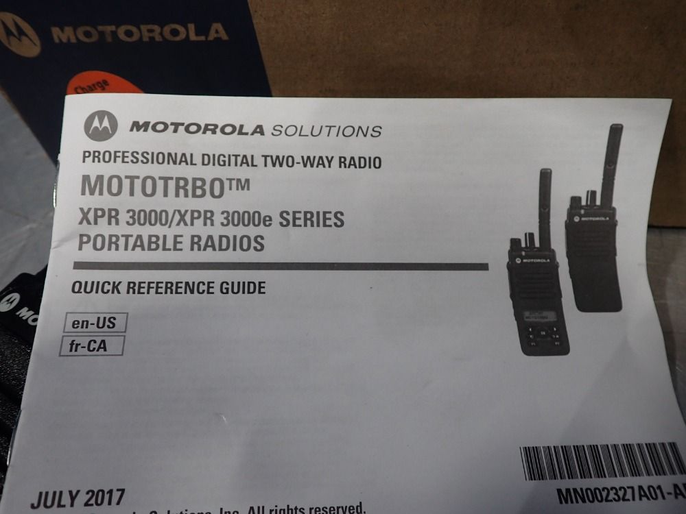 Motorola Professional Digital Two-way Radio - Xpr3000/xpr3000e