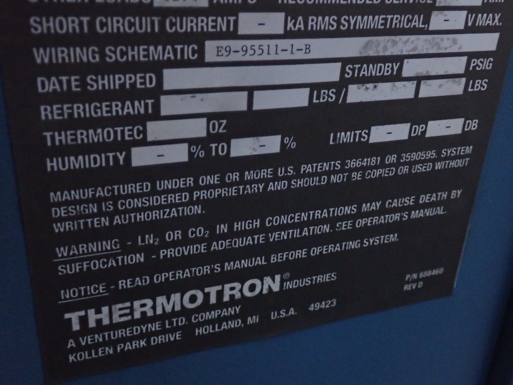 Thermotron 40" X 40" X 36" Environmental Chamber - F32-chv-15-15