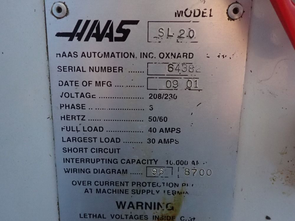 Haas 10-station Tool Holder Cnc Lathe - Sl20