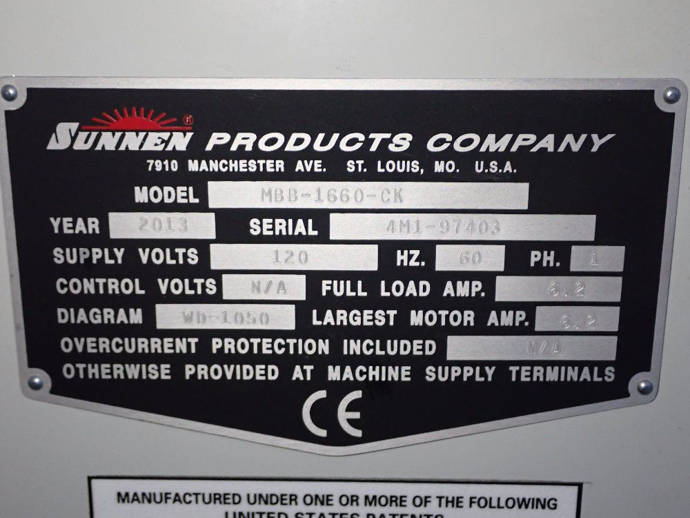 Sunnen Honing Machine - Mbb-1660-ck