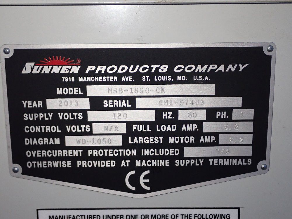 Sunnen Honing Machine - Mbb-1660-ck