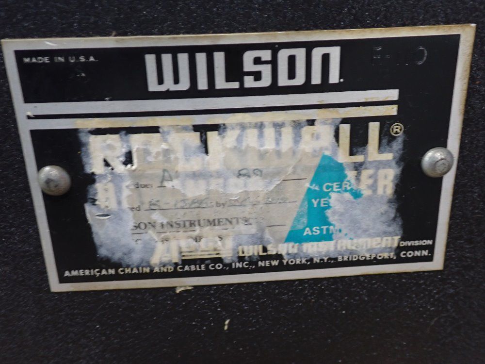 Wilson Rockwell Hardness Tester - 1 Js A Rb