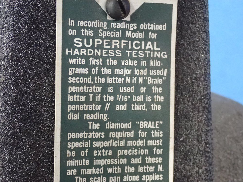 Wilson Rockwell Hardness Tester - 1 Js A Rb