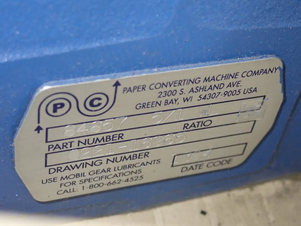 Paper Converting Machine Company Gear Reducer