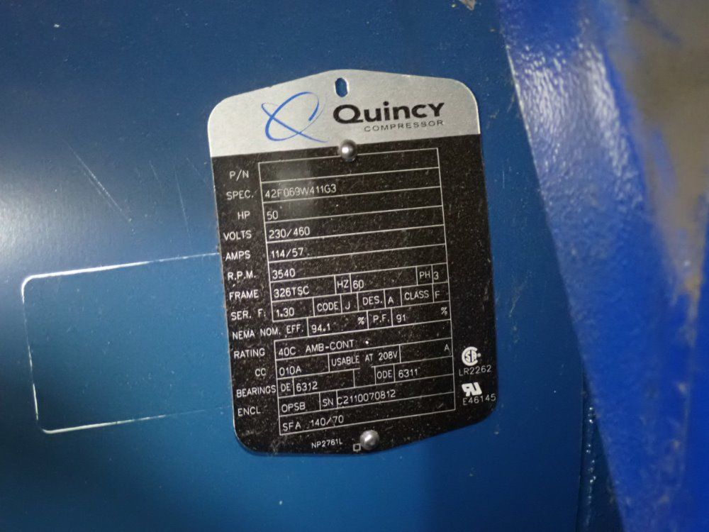 Quincy Compressor 2012 Quincy Compressor Qgv50 Air Compressor