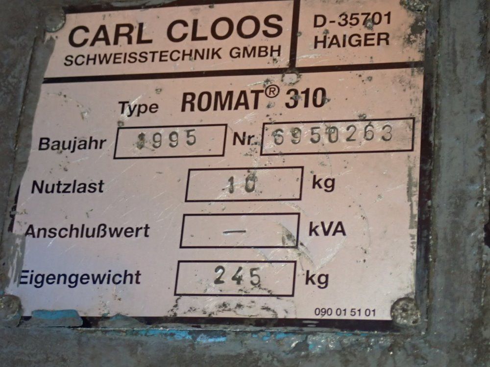 Carl Cloos Romat 310 Robot - Romat 310
