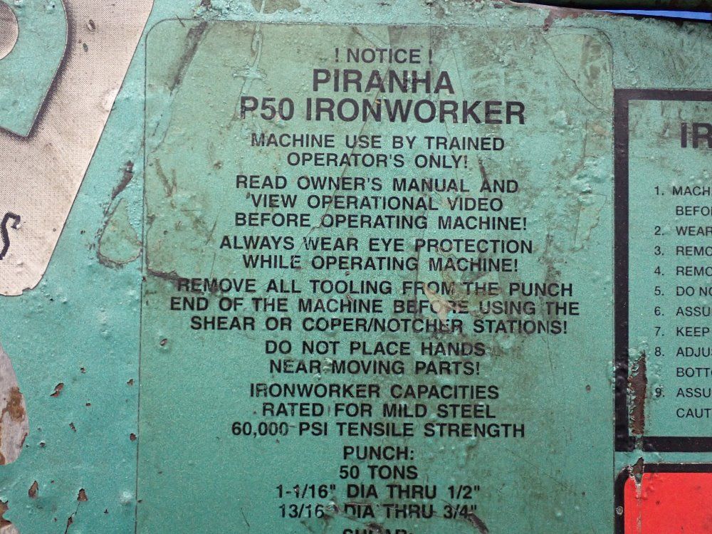 Piranha Piranha P50 Ironworker