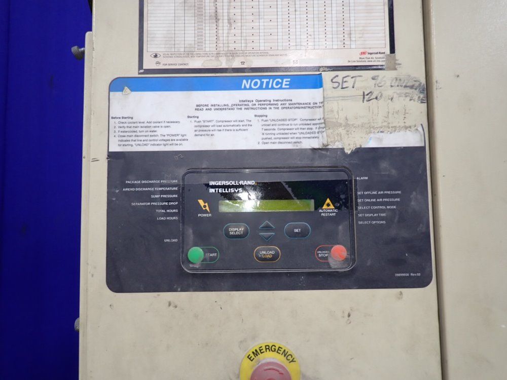 Ingersoll Rand Ingersoll Rand Ssrep100 Air Compressor