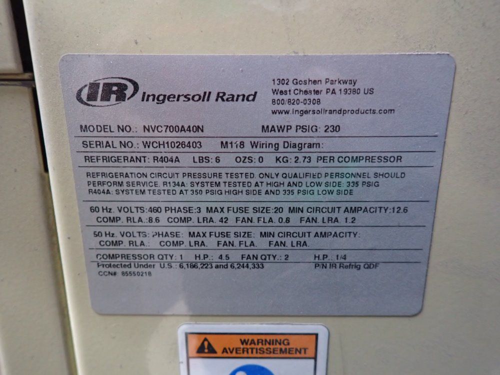 Ingersoll Rand Ingersoll Rand Ssrep100 Air Compressor