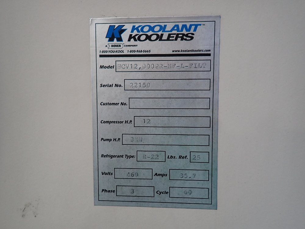 Koolant Koolers Koolant Koolers Hcv12 Chiller