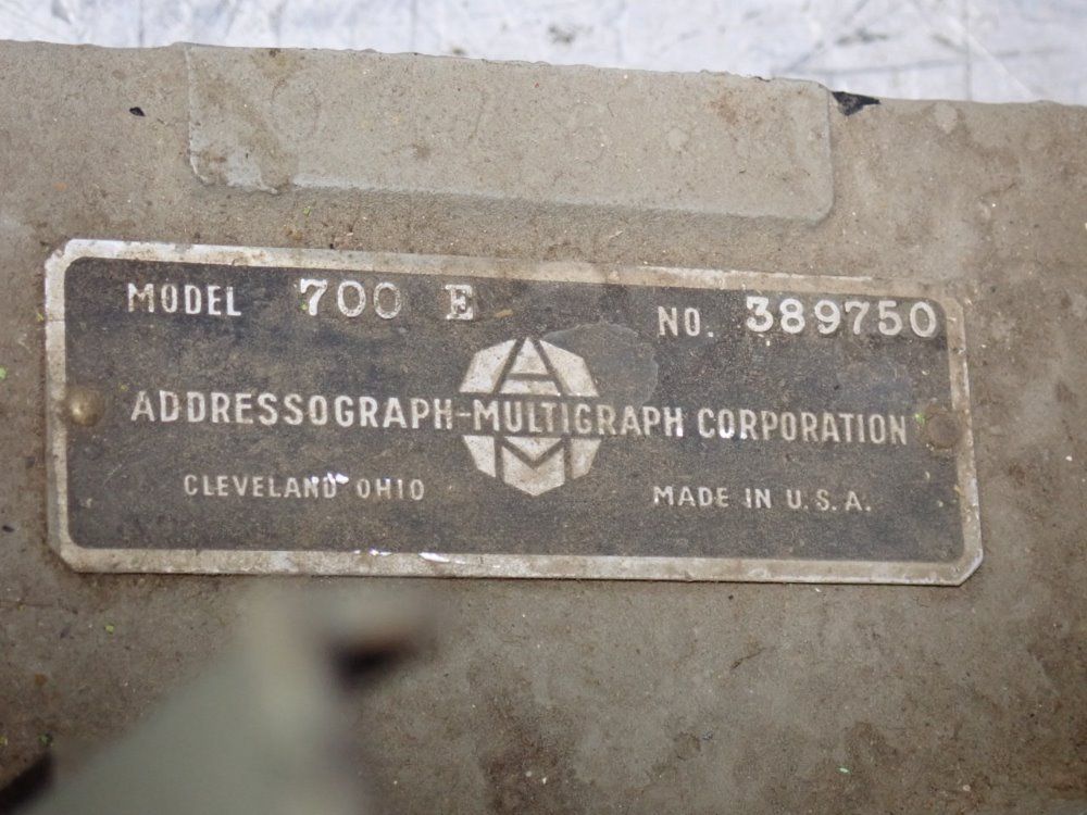 Addressograph Multigraph Corporation Stamping Machine