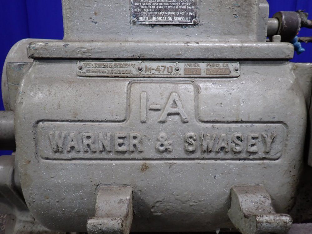 Warner  Swasey Warner  Swasey Ia  M470 Lathe