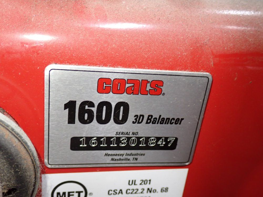 Coats Coats 1600 3d Tire Balancer