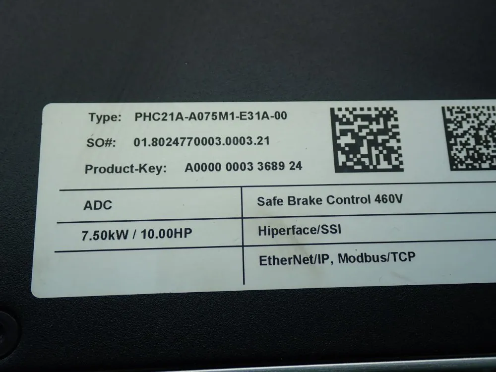 Sew Eurodrive Movipro Drive & Application Controller - Phc21a-a075m1-e31a-00