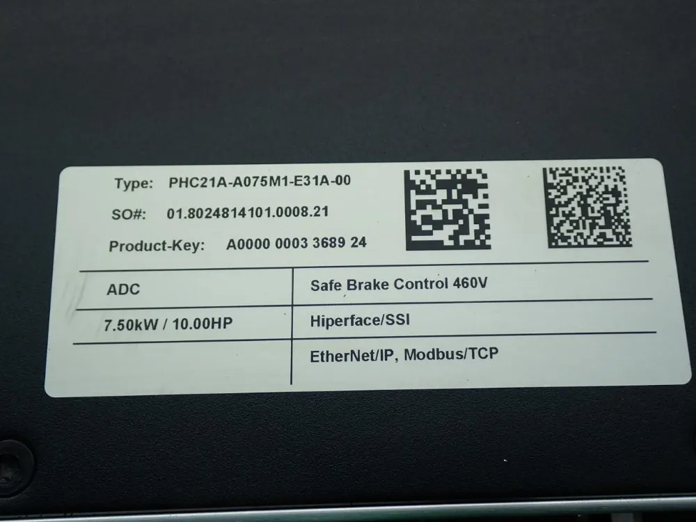Sew Eurodrive Movipro Drive & Application Controller - Phc21a-a075m1-e31a-00