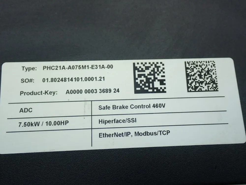 Sew Eurodrive Movipro Drive & Application Controller - Phc21a-a075m1-e31a-00