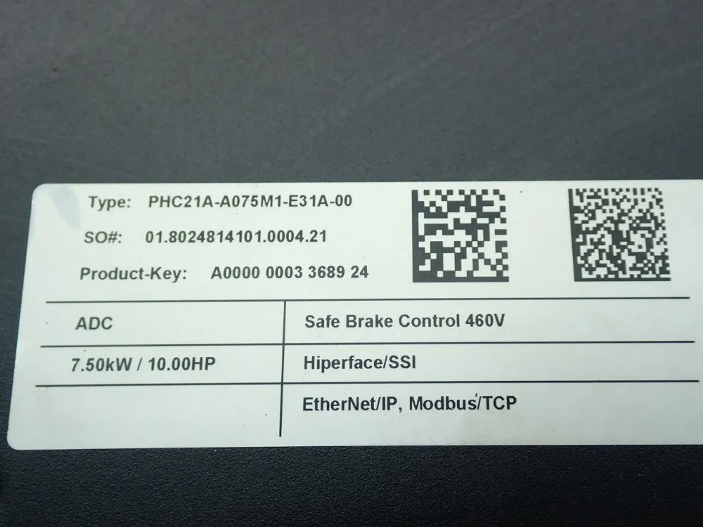 Sew Eurodrive Movipro Drive & Application Controller - Phc21a-a075m1-e31a-00